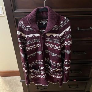 Eddie Bauer Front Zip Sweater Cardigan